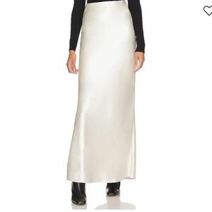 Elegant Cream Maxi Skirt